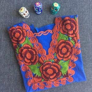 Mexican Handmade Embroidered Blouse | Size M